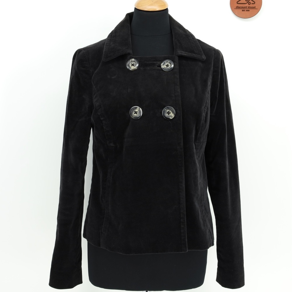 Old‎ Navy Black Velveteen Double Breasted Jacket Women's Size Medium